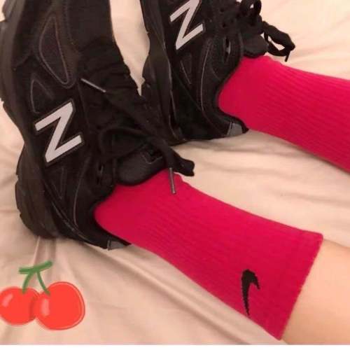 3 pairs of NK hook men and women summer thin medium tube fashion ins Harajuku college sports couple net red stockings