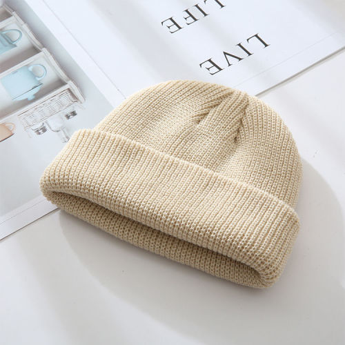 Ins hat male Korean fashion autumn winter knitted wool hat female student rascal yappie hat melon skin hat cold hat