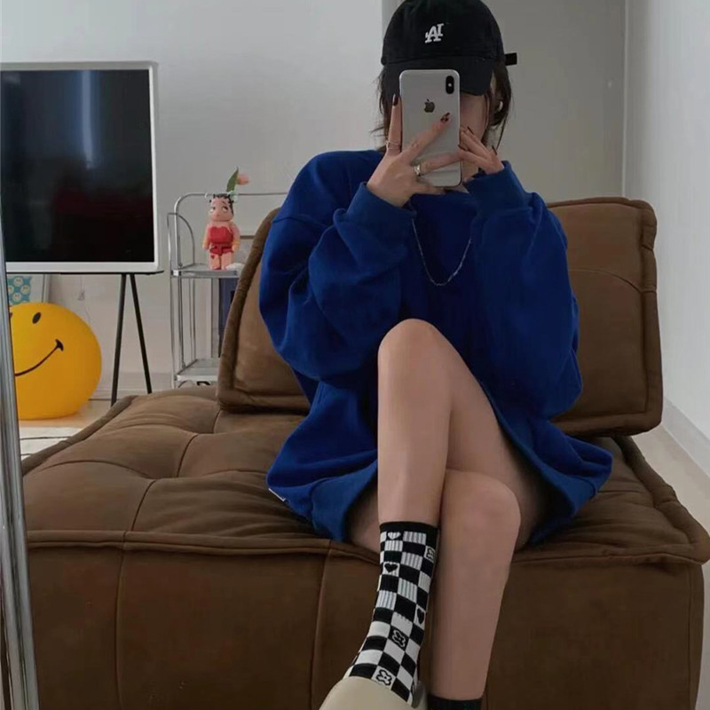 Sweaters sweaters schoolgirl loose autumn winter Plush thickened long sleeved top