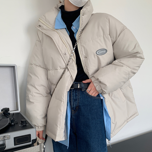 Female students' cotton padded clothes in the winter of 2021, the price of new small stand collar couples' cotton padded clothes and coats increased by 4 yuan