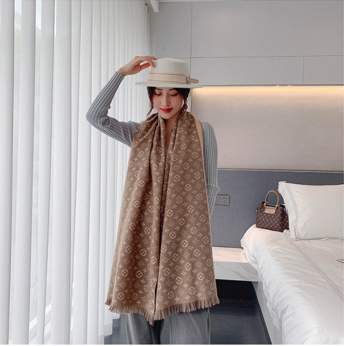  autumn and winter new imitation cashmere warm scarf double-sided thickened long shawl