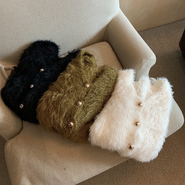 Real price autumn and winter Vintage knitted mink fur coat