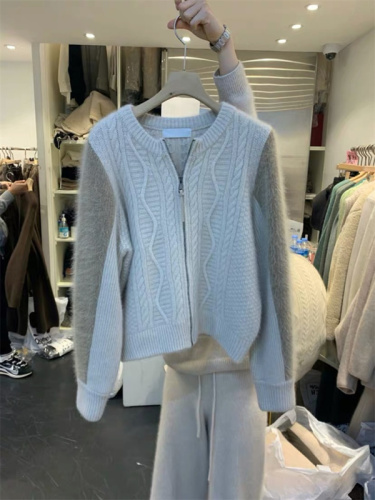 2021 autumn winter new sweater zipper cardigan