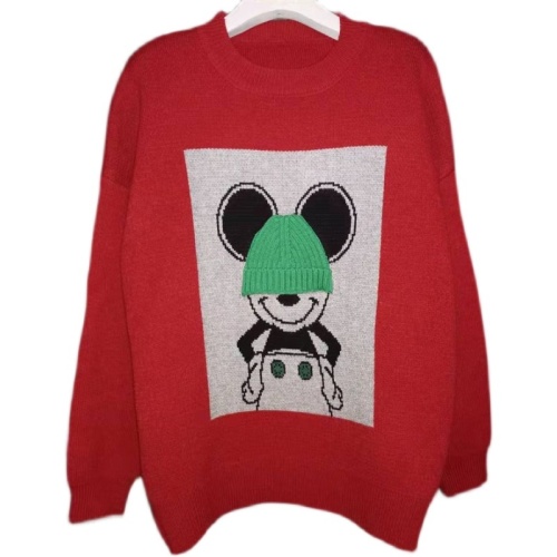 New 2021 early autumn chic cartoon cute Mickey jacquard lazy sweater temperament loose sweater