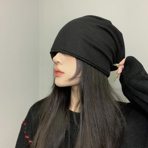 Real shot waffle Korean ins net red super fire Baotou fall and winter versatile hat