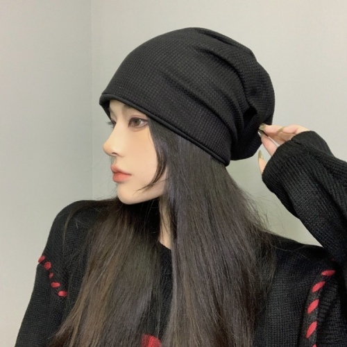 Real shot waffle Korean ins net red super fire Baotou fall and winter versatile hat