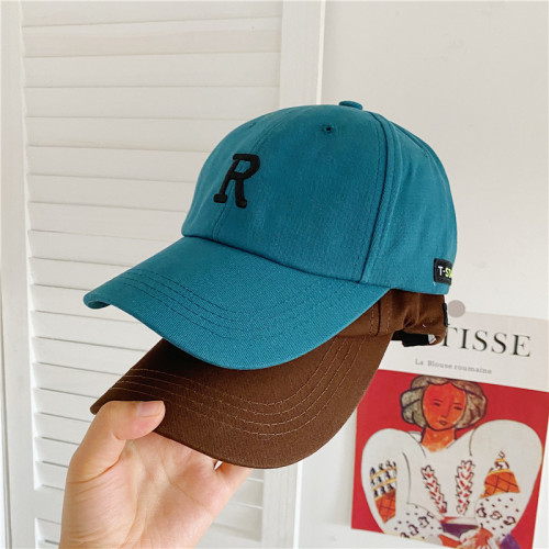 Real shooting without price reduction net red same letter Embroidered Baseball Cap simple and versatile face small cap