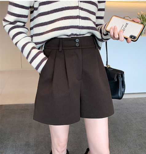Non real shot Maoni shorts students' high waist in autumn and winter