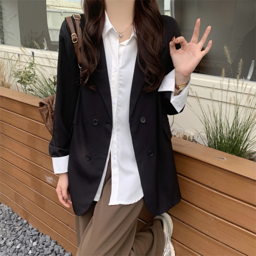Real shooting real price autumn and winter new Korean version high sense loose top, coat and casual suit women