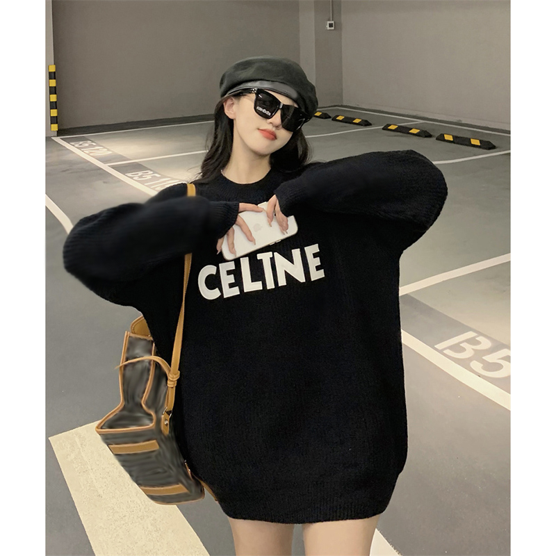 Sweater 2022 early spring new top fried street high fashion letter printing retro loose temperament