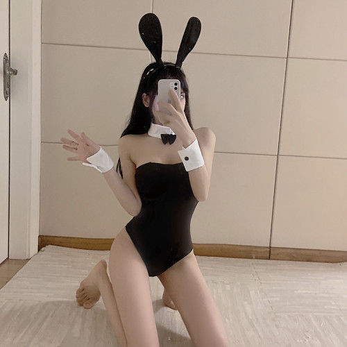 Real shooting sexy Diablo rabbit role-playing Pajama suit female send headband + gloves + bow tie