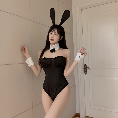 Real shooting sexy Diablo rabbit role-playing Pajama suit female send headband + gloves + bow tie