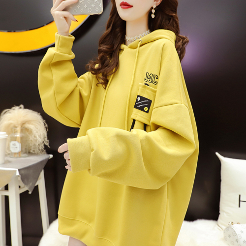 Official cotton fried Street loose hooded sweater women's long sleeve thin coat Korean student Hooded Jacket