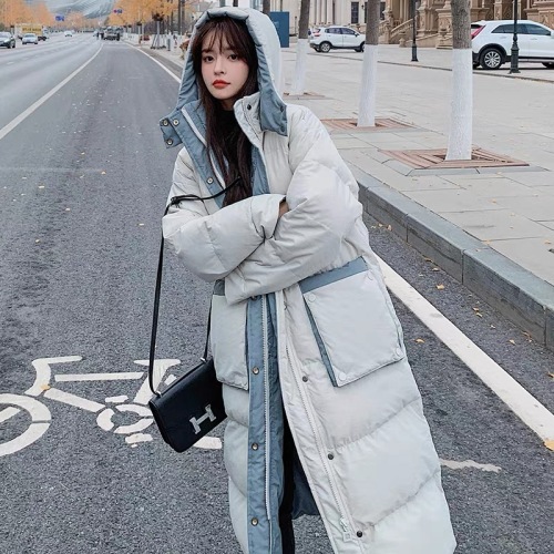 New winter clothes long cotton padded clothes women's clothes Korean version over knee winter cotton padded clothes coat cotton padded jacket winter clothes large down cotton padded clothes