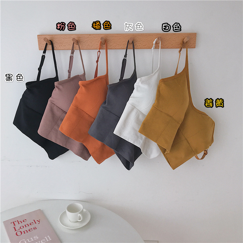 Real shooting of versatile girls' anti light beautiful back underwear, comfortable chest wrapping and bottoming vest sling