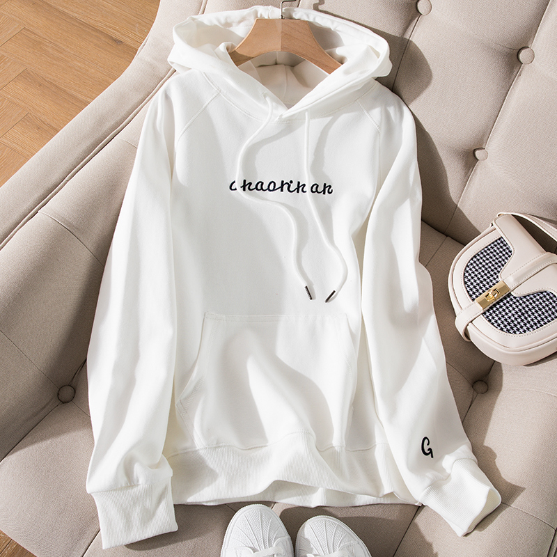 Official figure real price 100% fiber plush Hoodie women's casual versatile top