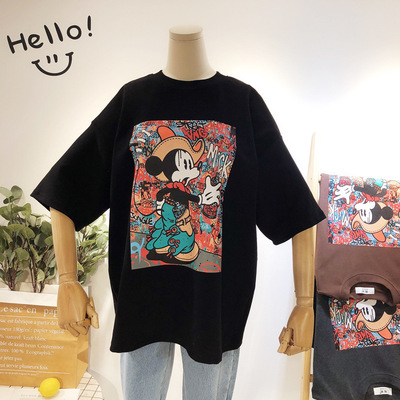 Mickey short sleeve T-shirt women's summer new large student top women's wear