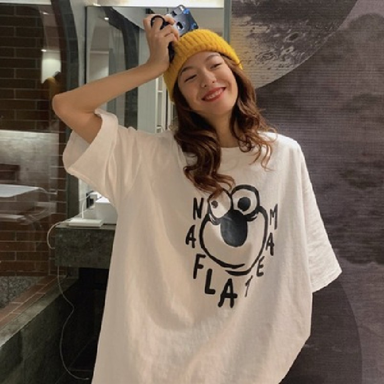 Harajuku style short sleeve T-shirt women ins2022 new Xiagang style Korean loose top