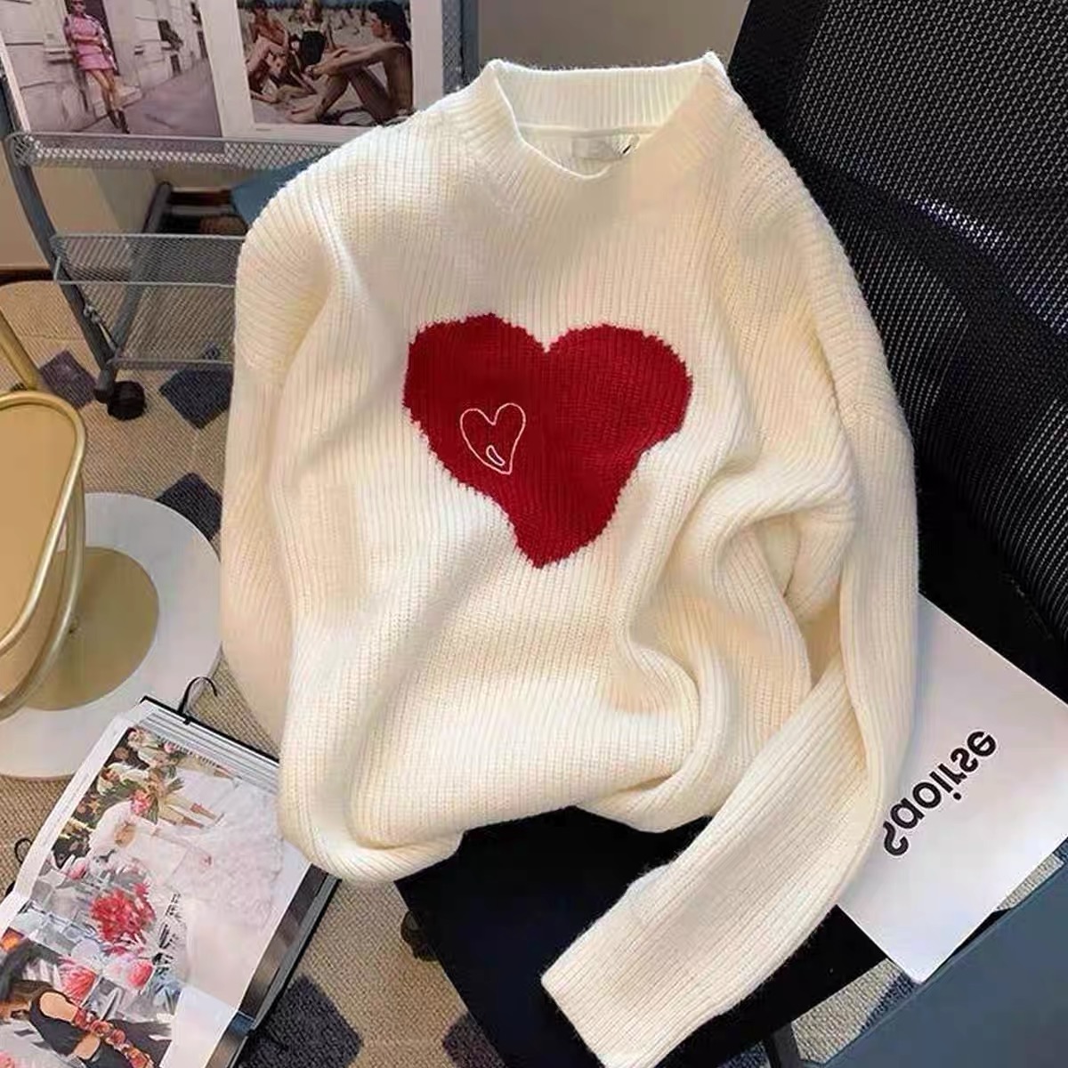 Guantulu Plush milk measurement is a minority love knitted sweater female