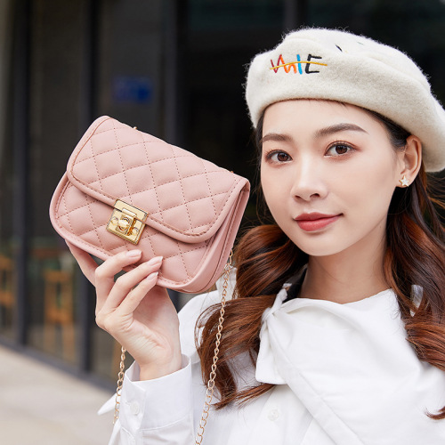 Women's bag personalized embroidered thread bag cover lock small square bag wholesale 2022 Korean version new single shoulder diagonal span zero wallet
