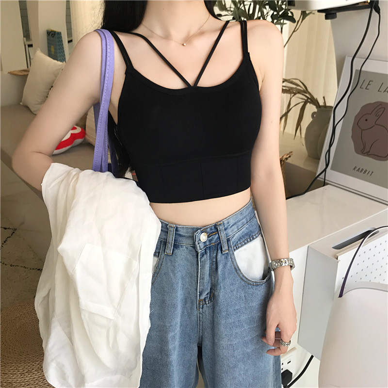 Real shooting and real price new vest suspender women's inner and outer wear Korean version is thin