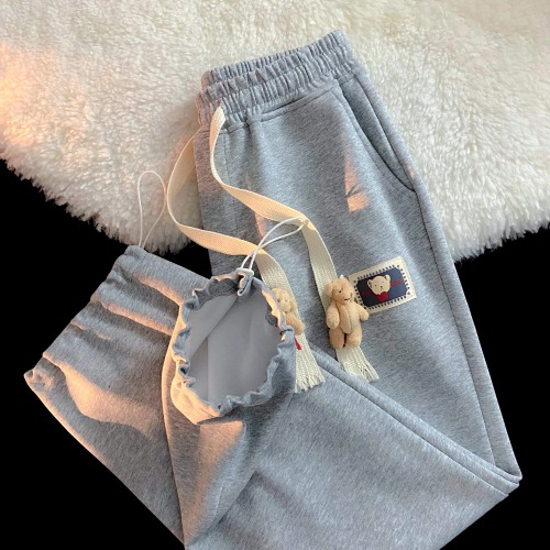 Little Bear Pendant guard pants women's spring and autumn loose thin hanging feeling ins super fire sports Leggings