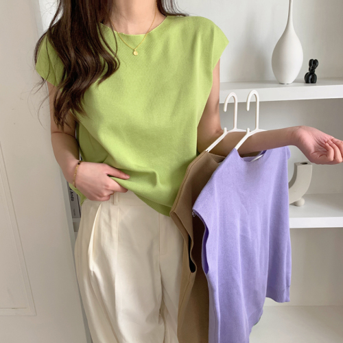 Real price spring and summer new pure color versatile bat sleeve thin ice silk thin sweater women