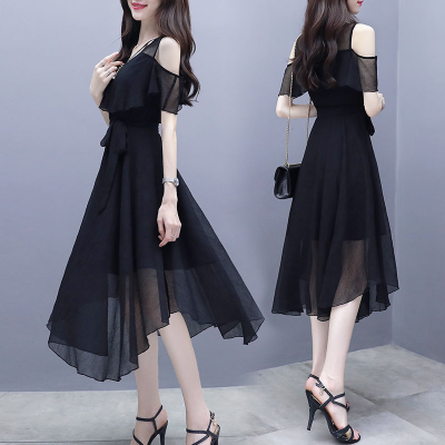 Dress 2021 new fashion elegant celebrities high-grade chiffon skirt ins super Xianxian thin dress