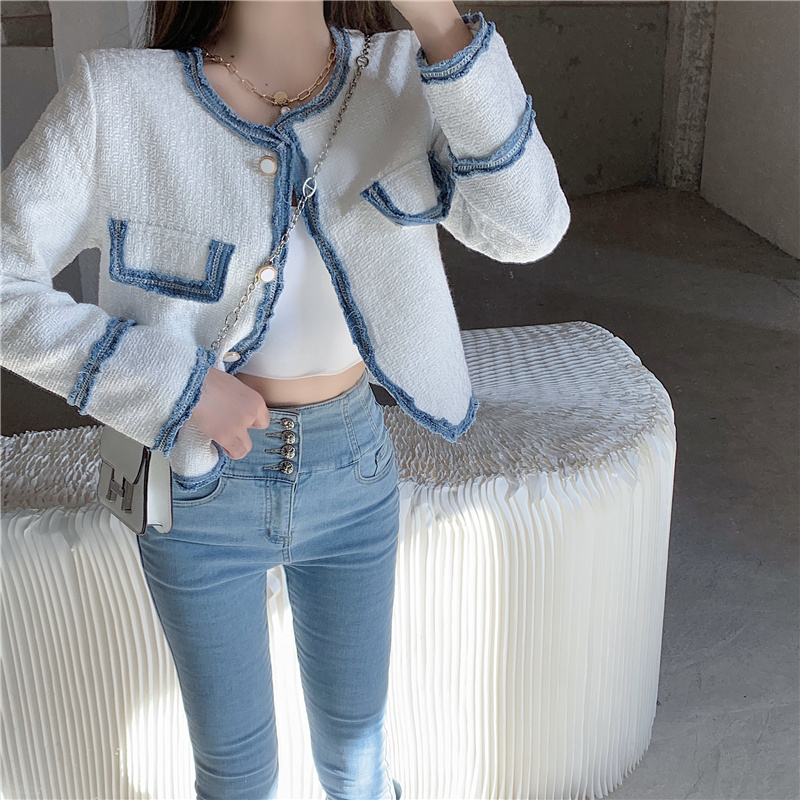 Real price and real shooting ~ retro white small fragrant coat women's spring 2022 short coat, foreign style and versatile new style