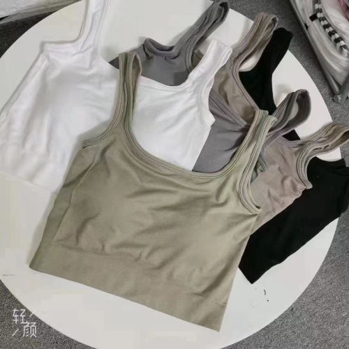 2022 new style vest with chest cushion inside, wrap around the chest and make a bottom, I-shaped design, small people wear a rag top outside, 5 colors