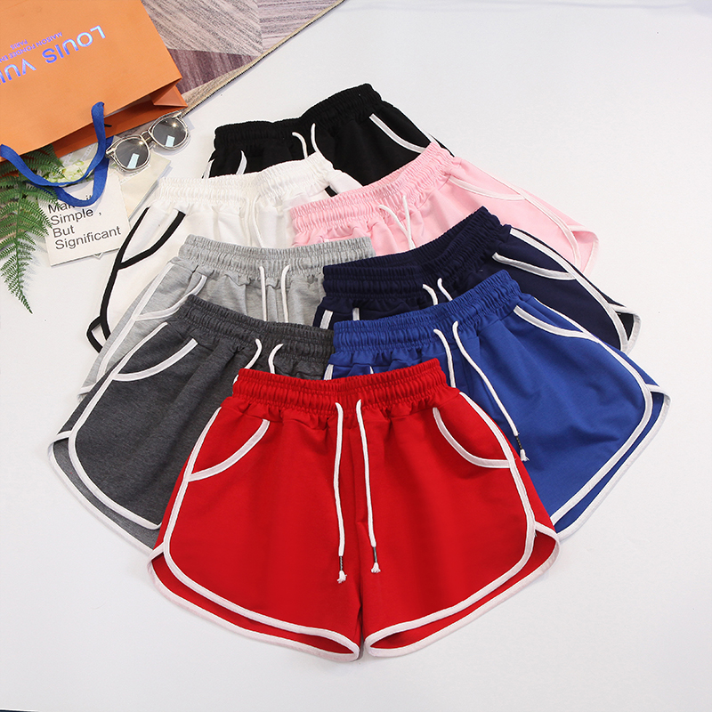 Real shot 2022 new pants women's sports shorts women's running summer loose hot pants casual wide legged Pants Large