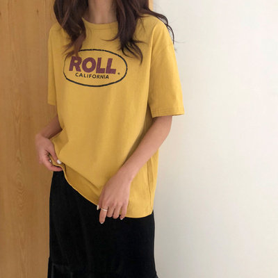 Short sleeved t-shirt female student Korean loose new summer net red retro Japanese Fashion