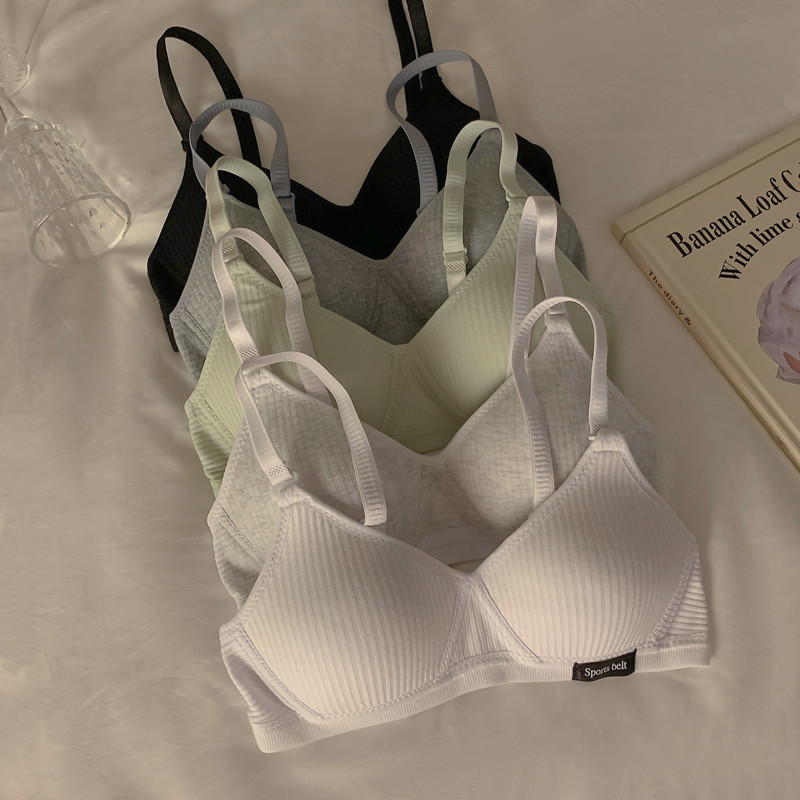 Real price Girl Style Sexy Korean version rimless underwear gathered anti sagging bra