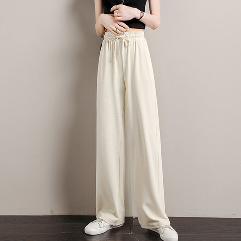 Summer thin linen loose and thin, high waist hanging feeling, versatile casual wide leg straight pants