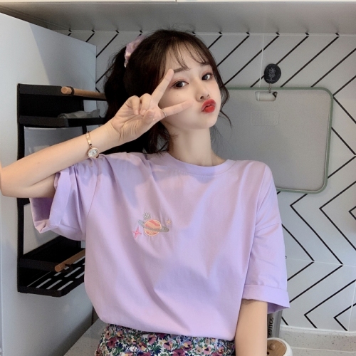 T-shirt women's short sleeve new summer Japanese gentle Korean style top loose printing trend