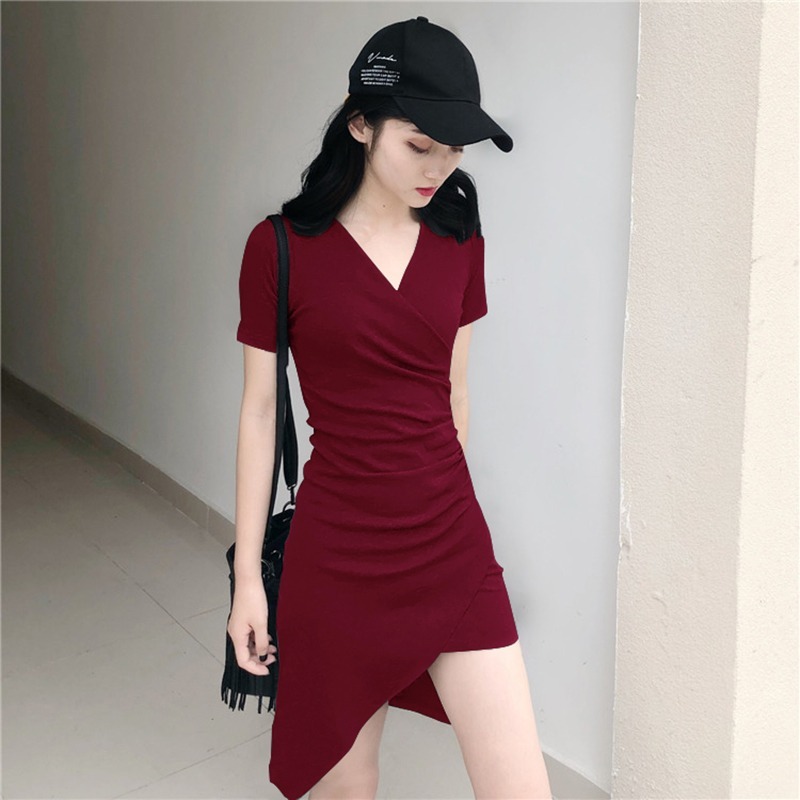 Hepburn style waistband shows thin temperament, mesh stitched chiffon dress, women's new summer black date skirt