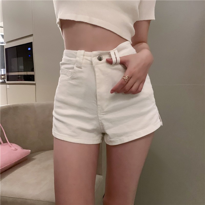 Real shooting, real price, versatile high waist half length shorts