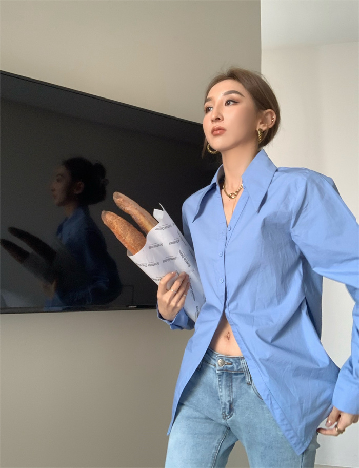 Real price lazy loose design shirt
