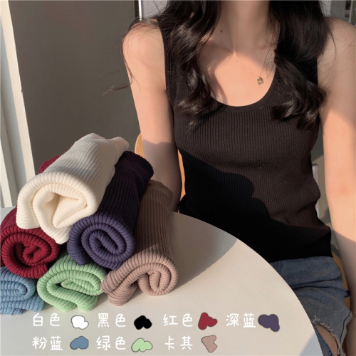 Real price spring and Summer Student Korean version of the new slim sleeveless knitted vest for women