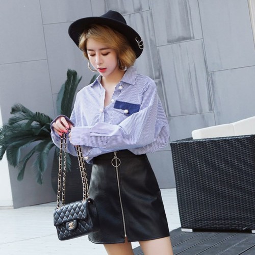  new ins super hot small leather skirt, half length skirt, female autumn and winter high waist Pu short skirt, summer A-line skirt, Hip Wrap Skirt