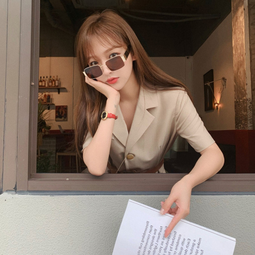 High design sense of niche suit dress women's new French retro slim waist skirt in summer 