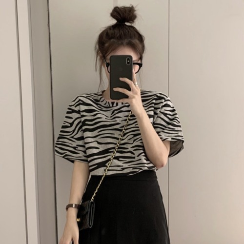 Official figure 94% polyester 6% spandex 100% polyester Korean chic Hong Kong style top short sleeve