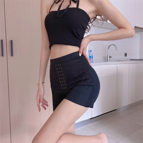 Real shooting abdomen closing artifact belt pants graphene antibacterial shaping body beauty ice high waist abdomen lifting hip safety pants women