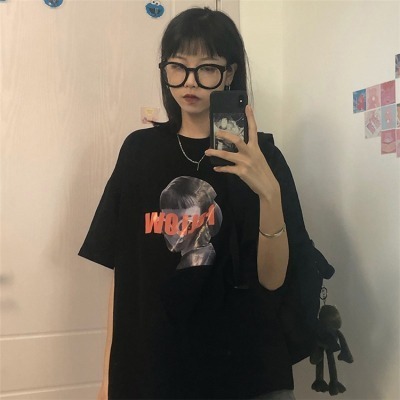 Net red ins short sleeve T-shirt women's summer 2022 Korean loose student Spice Girl Harajuku style versatile mschf top fashion