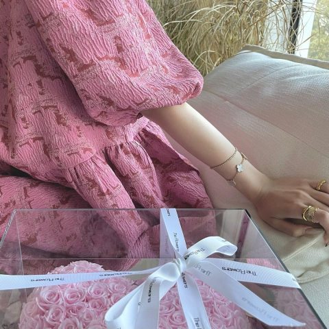 Summer new French retro super fairy sweet Palace Korean temperament pink bubble sleeve minority princess skirt
