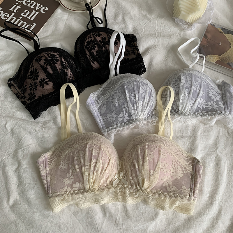 Real price small breasts gather beautiful back underwear, girls' adjustable upper support gather bra, sexy two wear bra