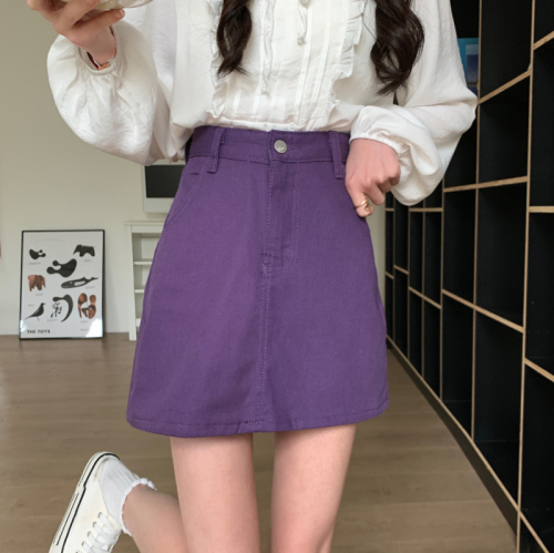 Spring and summer  denim skirt women's Korean version high waist elastic tight Hip Wrap trouser skirt split light proof skirt