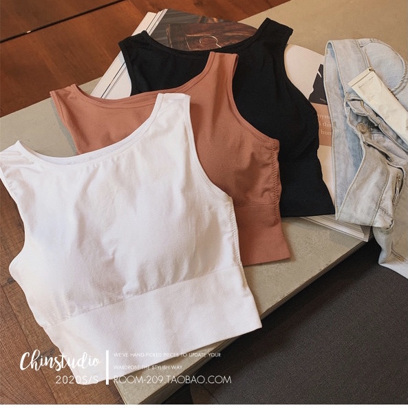 Sexy minority leisure solid color suspender vest women simple wear versatile yoga clothes short top women summer