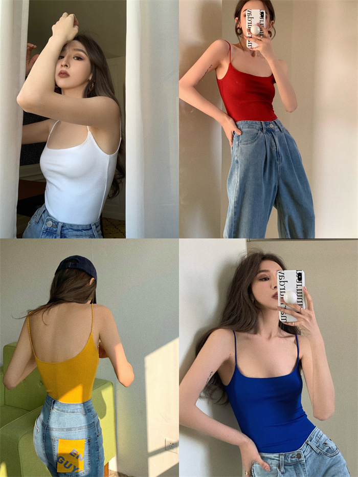 The real price must be shown in the low necked suspender vest