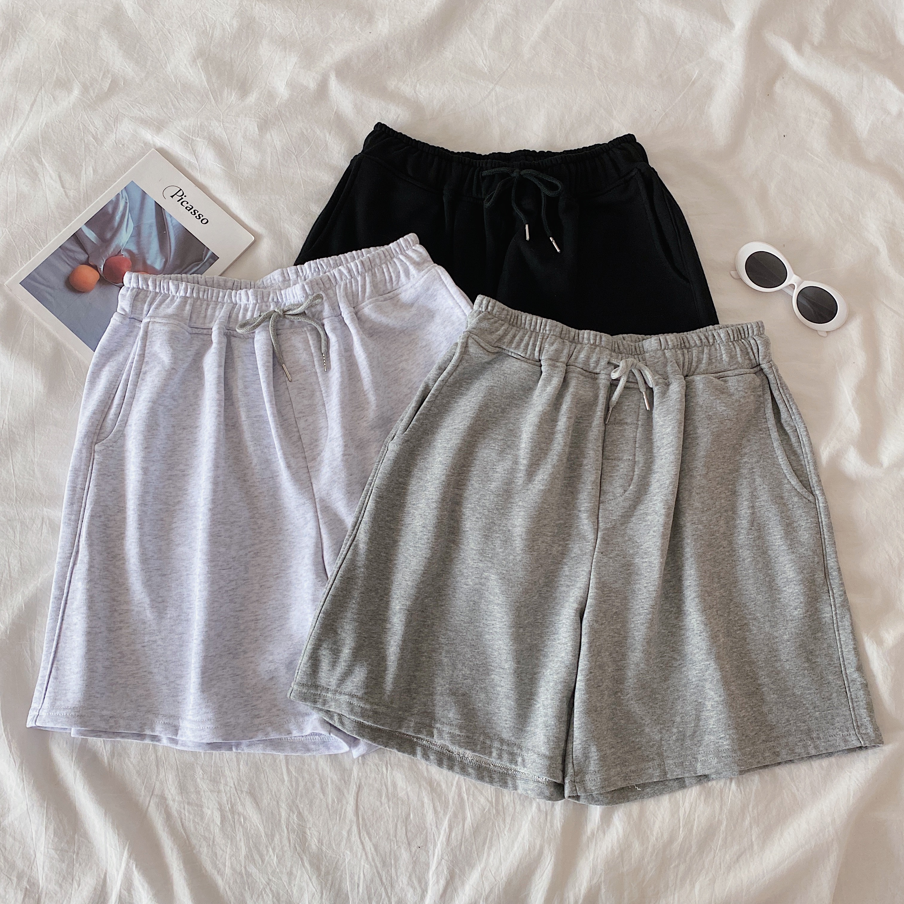 scale. Summer new Korean high waist slim cotton casual pants shorts women